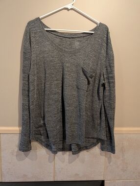 Falls Creek, Oversized Sweater/Long Sleeve Shirt, Grey Heather, Size L